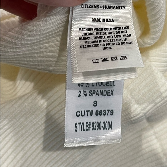 Citizens of Humanity Women Parie Twist Top Milque Off White Size Small NEW - Picture 7 of 11